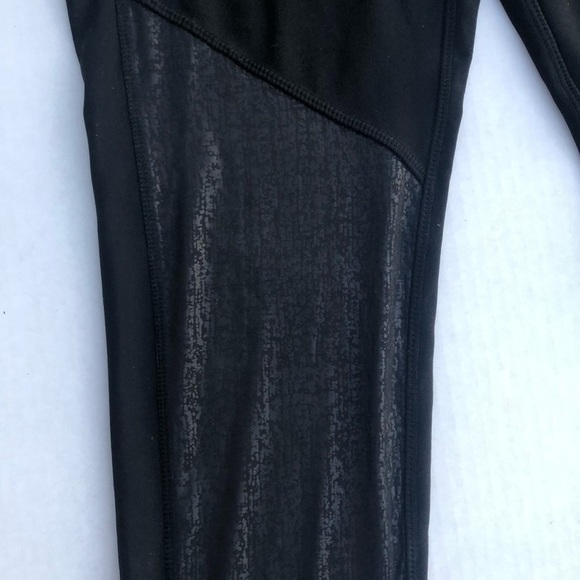 RBX Black Panel Ankle Cropped Leggings Size Medium - Picture 3 of 8